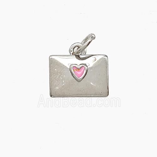 Copper Pendant Pave Zircon, Gold Plated