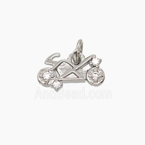 Copper Pendant Pave Zircon, Gold Plated
