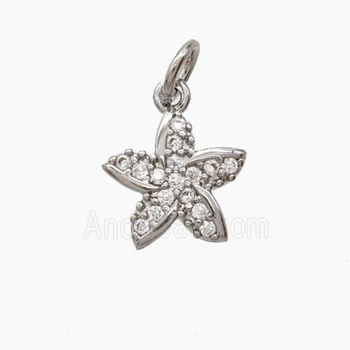 Copper Pendant Pave Zircon, Gold Plated