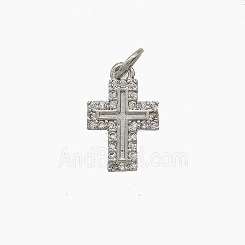 Copper Pendant Pave Zircon, Gold Plated