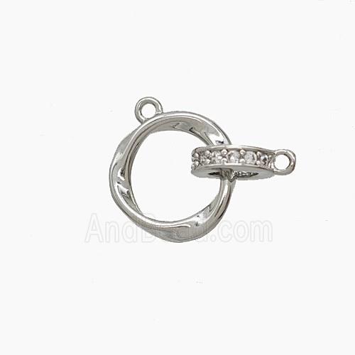 Copper Pendant Pave Zircon, Gold Plated