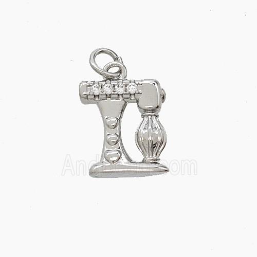 Copper Pendant Pave Zircon, Gold Plated