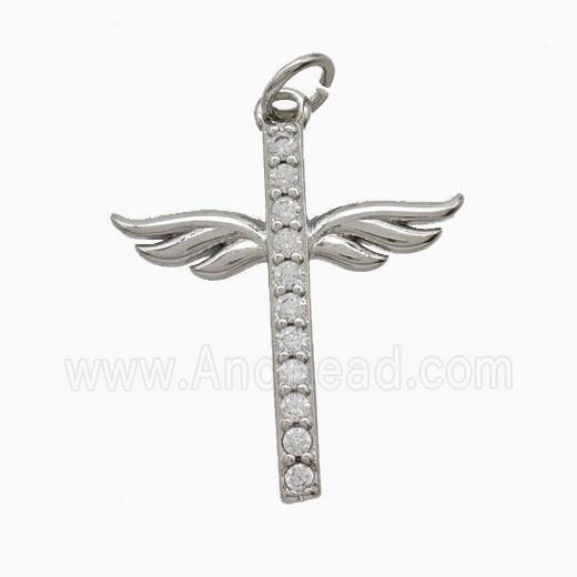 Copper Pendant Pave Zircon, Gold Plated