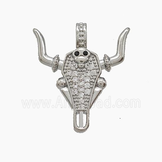 Copper Pendant Pave Zircon, Gold Plated