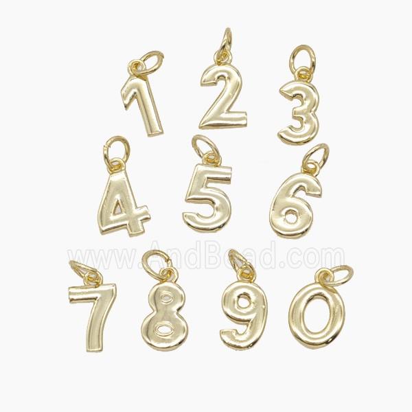 Copper Pendant Pave Zircon, Gold Plated