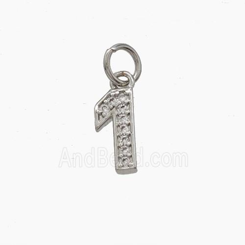 Copper Pendant Pave Zircon, Gold Plated