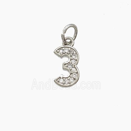 Copper Pendant Pave Zircon, Gold Plated