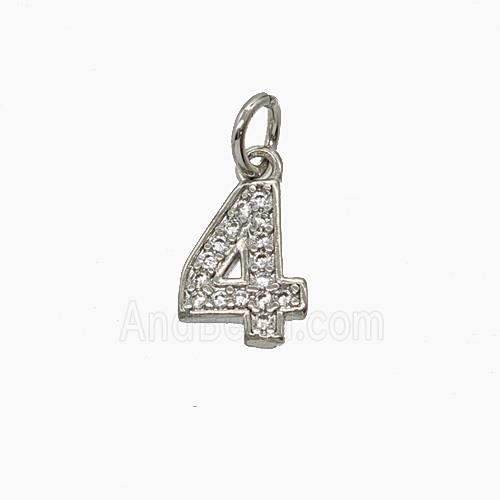 Copper Pendant Pave Zircon, Gold Plated