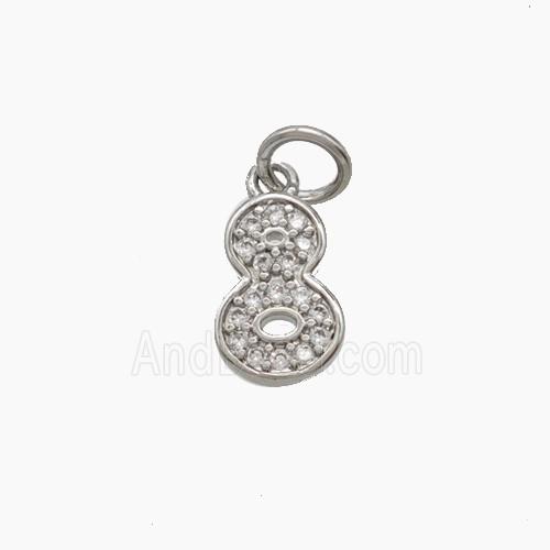 Copper Pendant Pave Zircon, Gold Plated