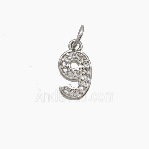 Copper Pendant Pave Zircon, Gold Plated