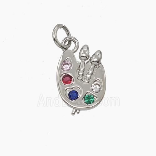 Enamel Copper Pendant, Gold Plated