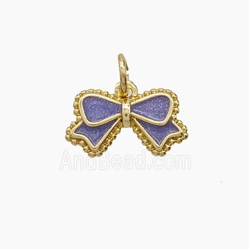 Enamel Copper Pendant, Gold Plated