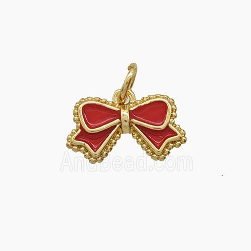 Enamel Copper Pendant, Gold Plated