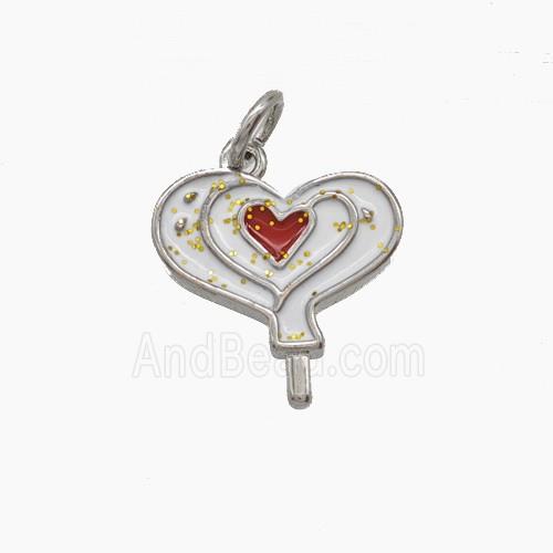 Enamel Copper Pendant, Gold Plated