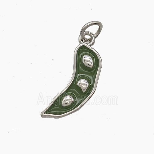 Enamel Copper Pendant, Gold Plated