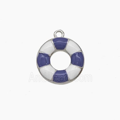 Enamel Copper Pendant, Gold Plated