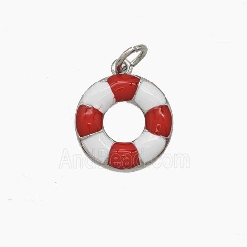 Enamel Copper Pendant, Gold Plated