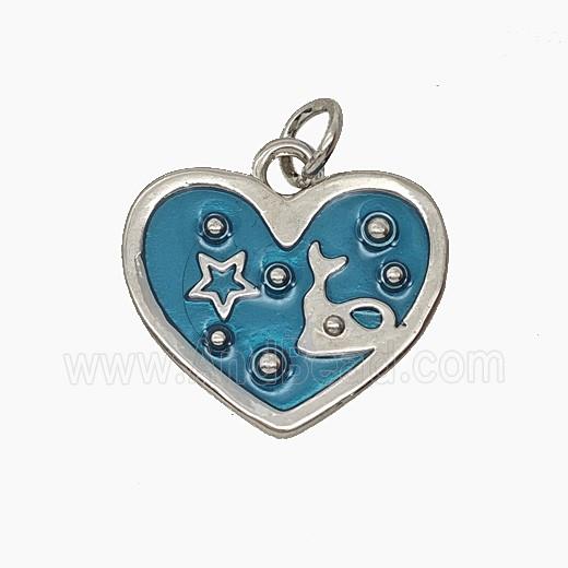 Enamel Copper Pendant, Gold Plated