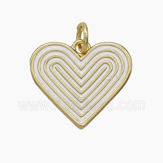 Enamel Copper Pendant, Gold Plated