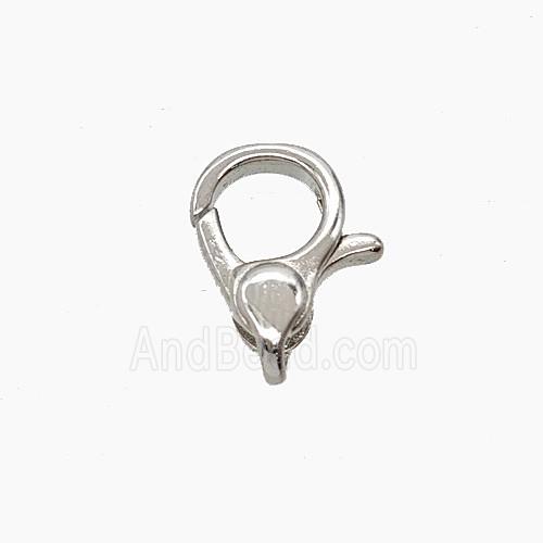Copper Connector Clasp, Platinum Plated