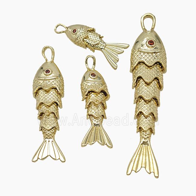 Enamel Copper Pendant Pave Zircon, Gold Plated