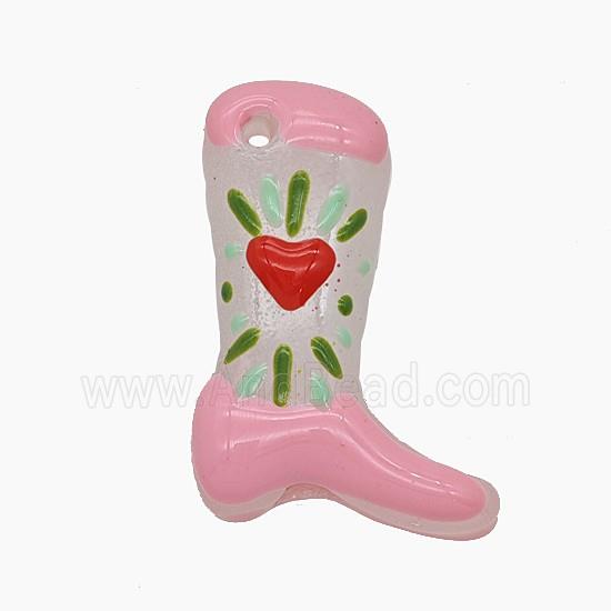 Porcelain Shoes Pendant Painted