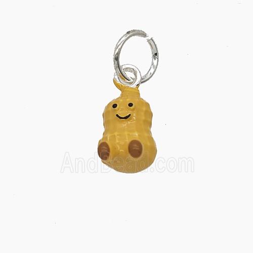Enamel Copper Pendant, Silver Plated
