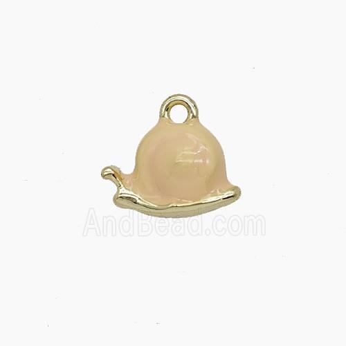 Enamel Copper Pendant, Gold Plated