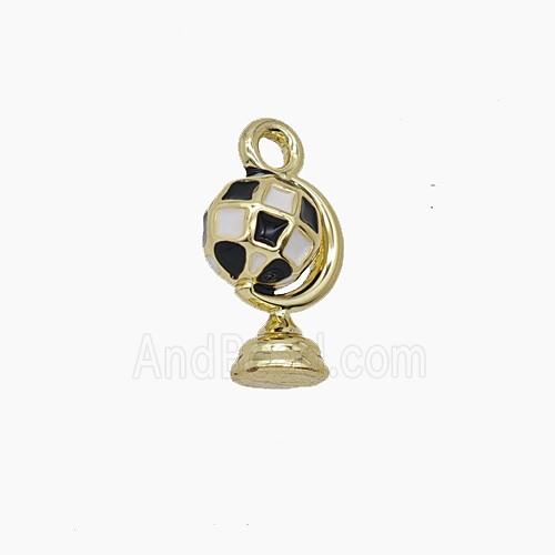 Enamel Copper Pendant, Gold Plated