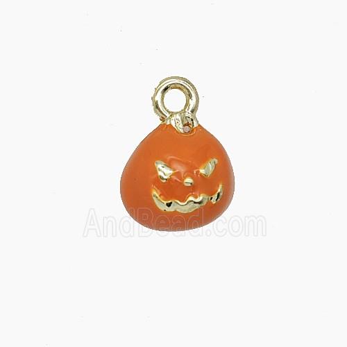 Enamel Copper Pendant, Gold Plated