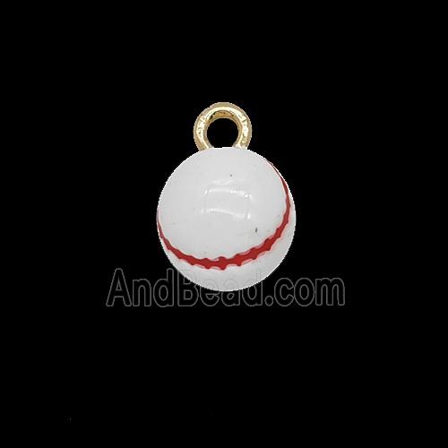 Enamel Copper Pendant, Gold Plated