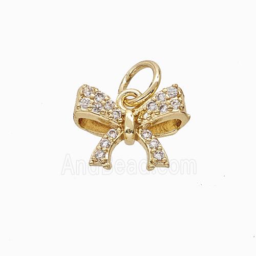 Copper Bead Pave Zircon, Gold Plated