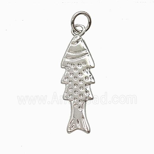 Copper Fish Pendant Platinum Plated