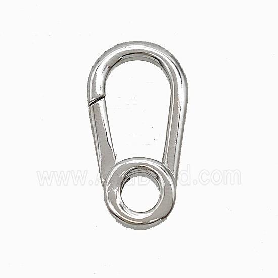 Copper Carabiner Clasp Platinum Plated