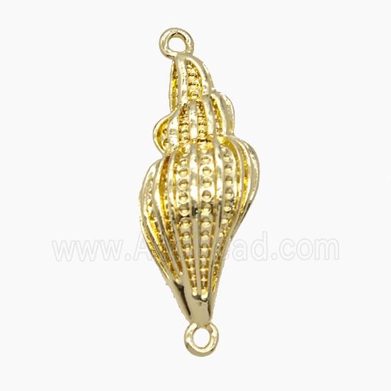 Copper Conch Shell Connector Gold Plated