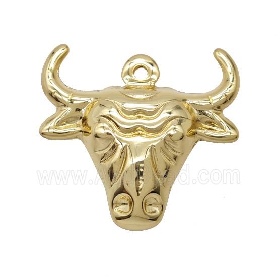 Copper Bullhead Pendant Gold Plated