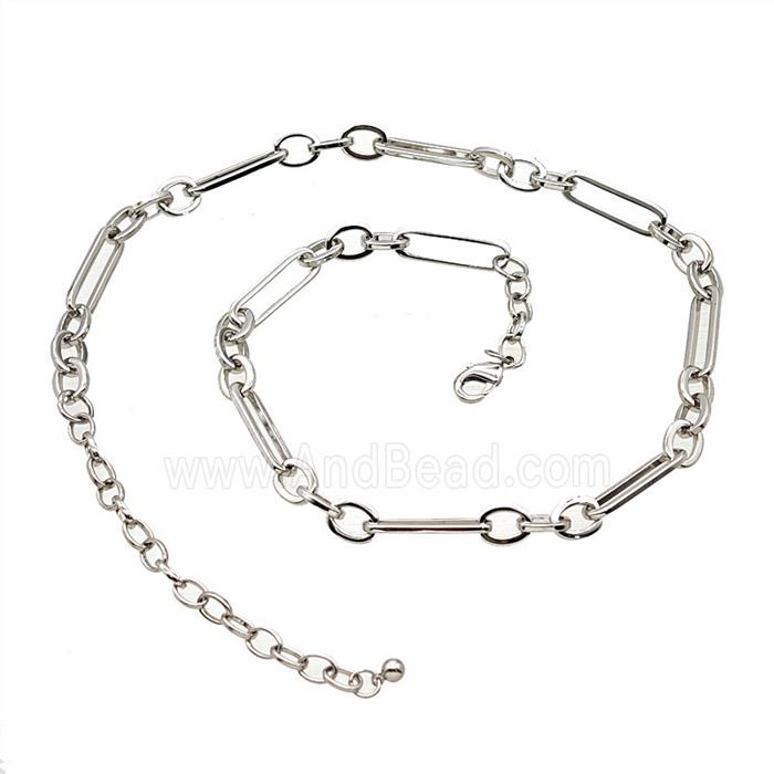 Copper Necklace Chain Platinum Plated