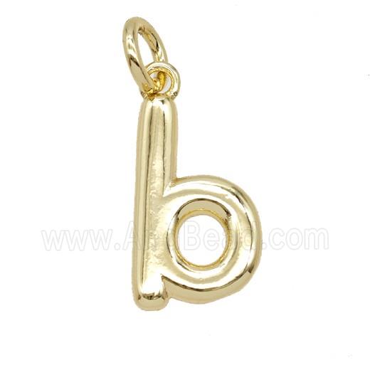 Copper Letter-b Pendant Gold Plated