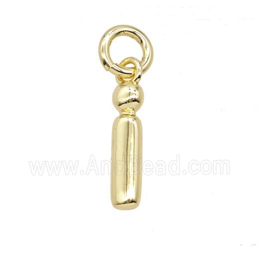 Copper Letter-i Pendant Gold Plated