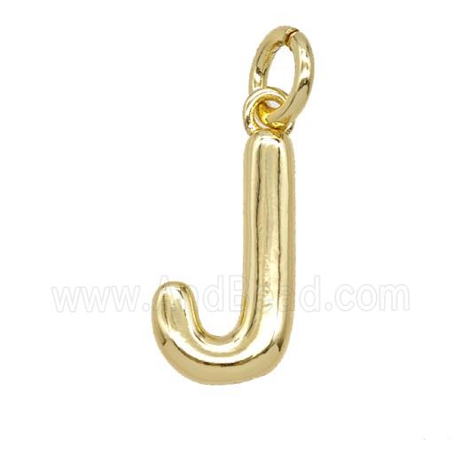 Copper Letter-j Pendant Gold Plated