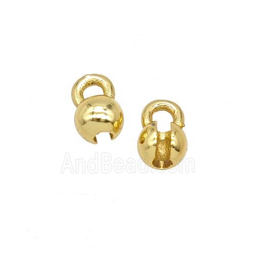 Ballchain End Copper Gold Plated