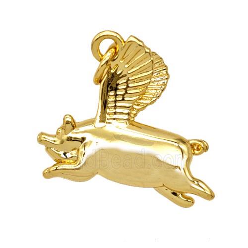 Copper Fliggy Pendant Pig Gold Plated
