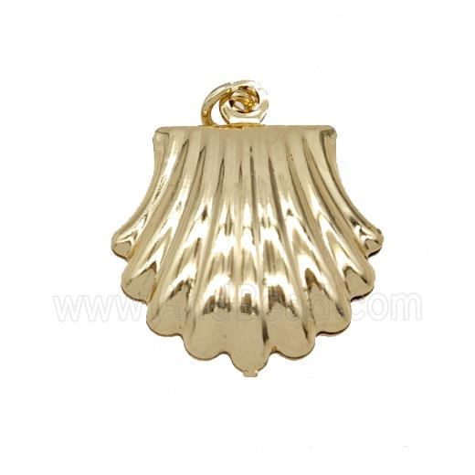 Copper Scallop Shell Pendant Gold Plated