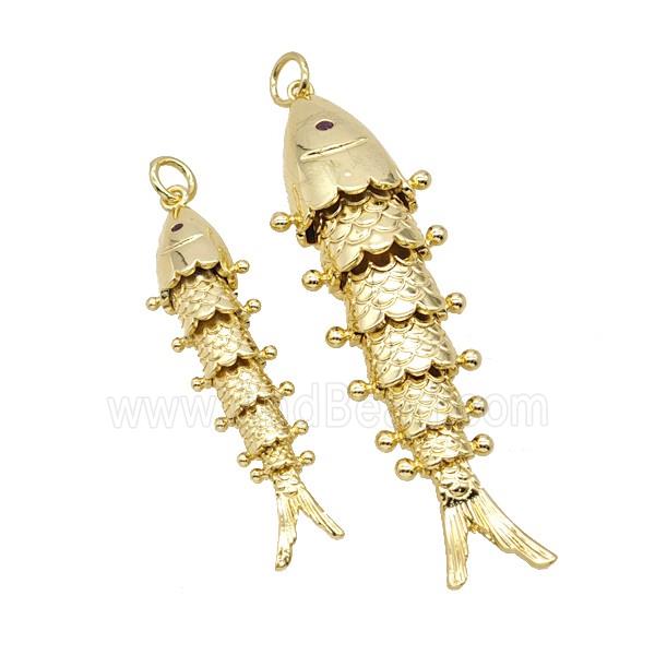 Copper Fish Pendant Gold Plated