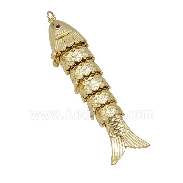Copper Fish Pendant Gold Plated