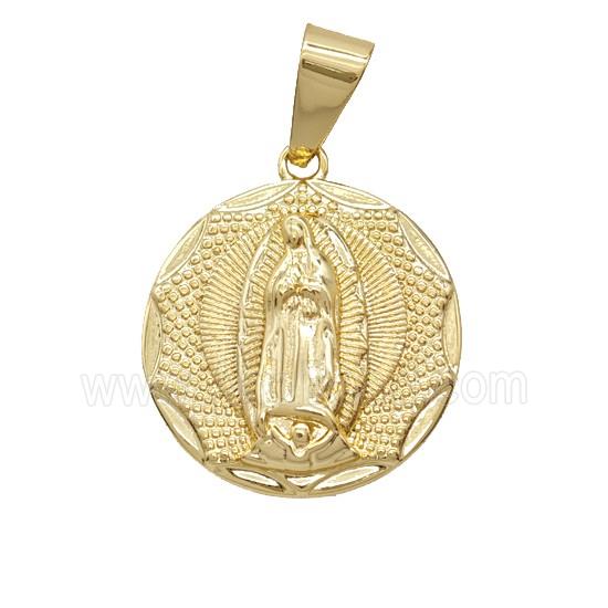 Copper Jesus Pendant 18K Gold Plated