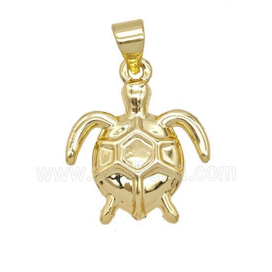 Copper Tortoise Pendant 18K Gold Plated