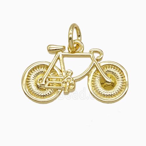Copper Bicycle Pendant Sports Gold Plated