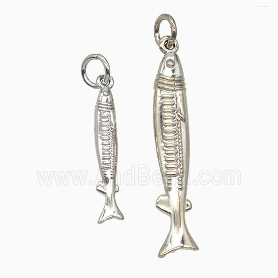 Copper Fish Pendant Platinum Plated