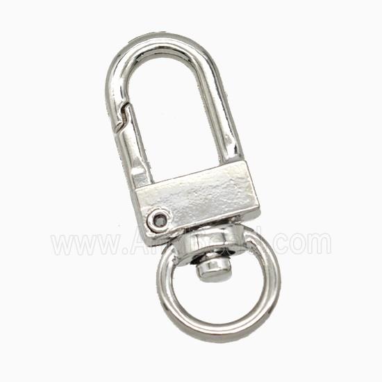 Copper Carabiner Clasp Platinum Plated